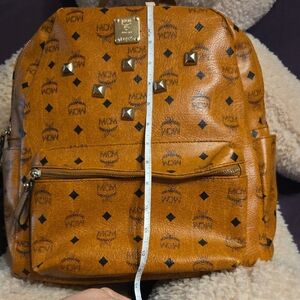 MCM Brown Backpack with Iconic Monogram and Durable Canvas